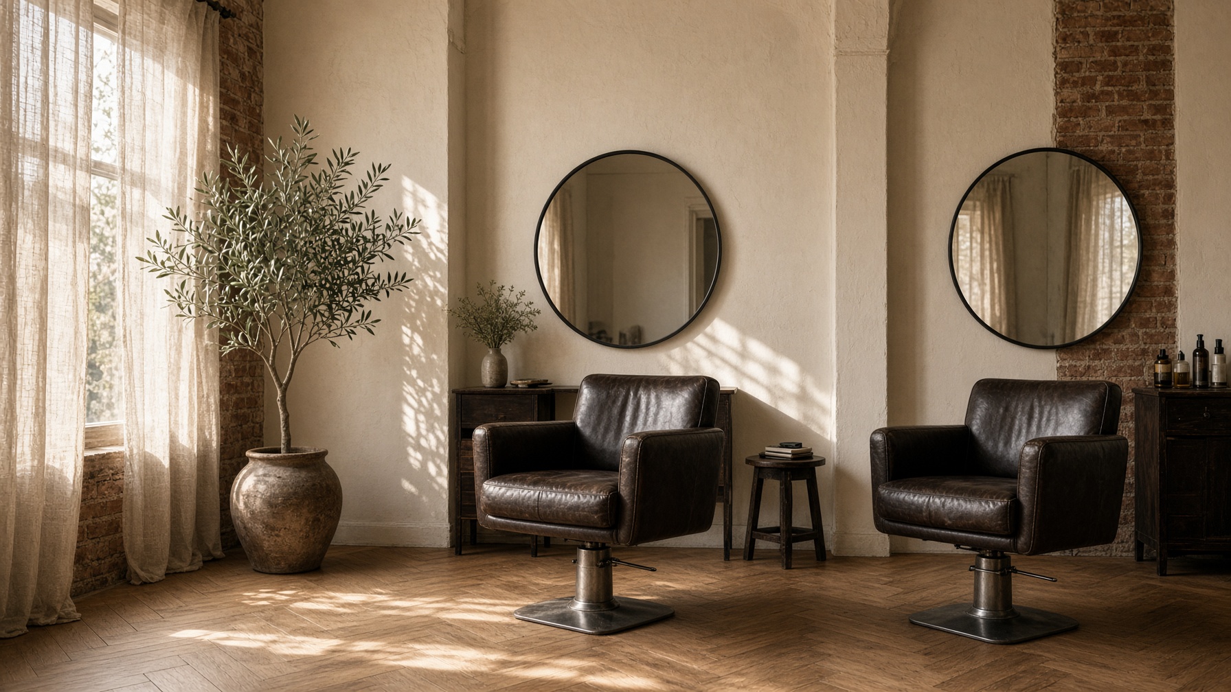 Interior of The Good Life Hair Studio in Dunmore with styling chairs and natural light
